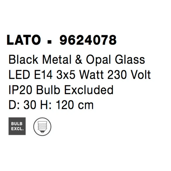 Pendelleuchte »Lato «, LED, 3-flammig, schwarz/weiß