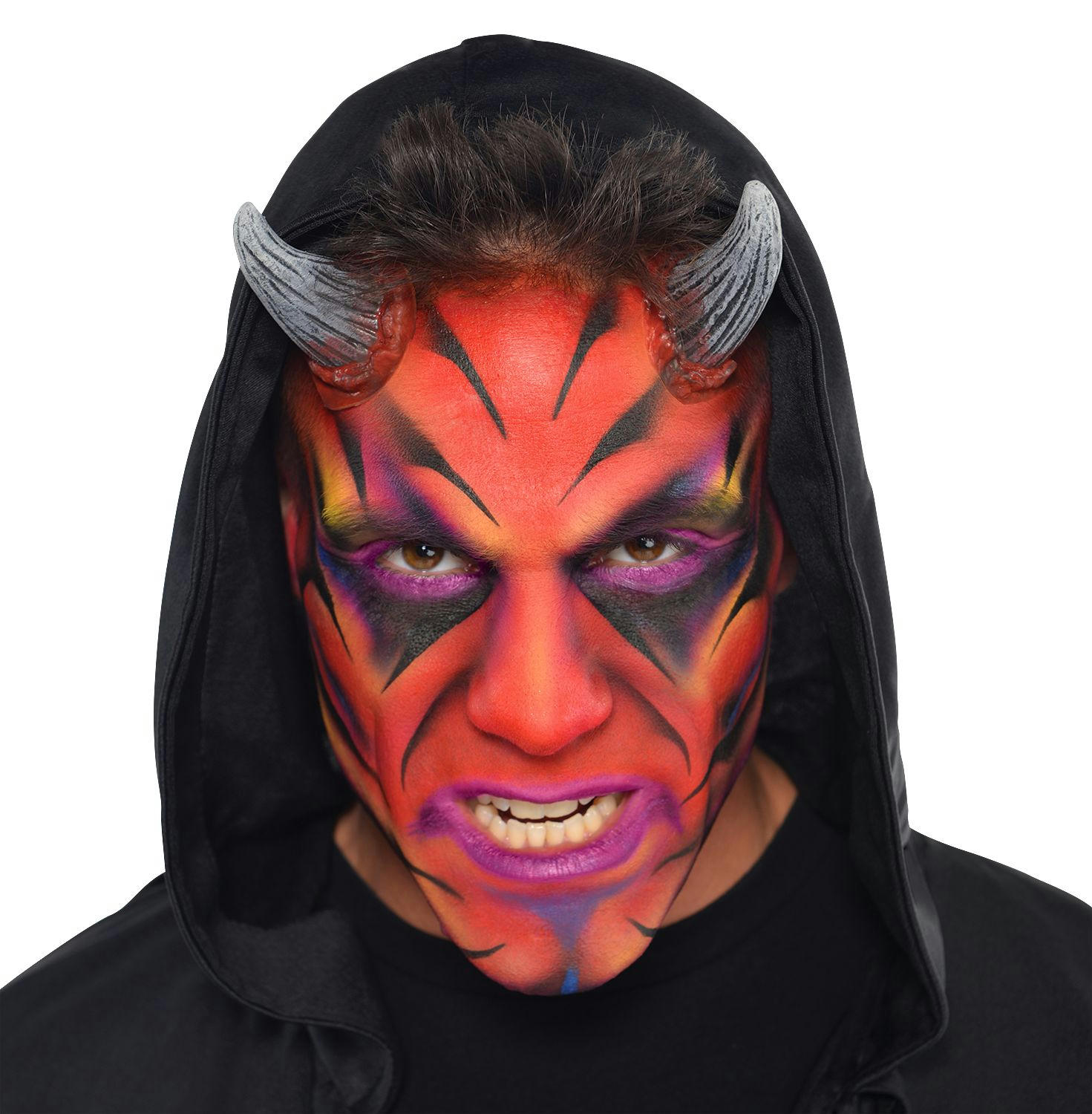 Bold Face Makeup Crayon Sticks with Sharpener, Multi-Coloured, 2.4-g, 6-pk, Costume Accessories for Halloween