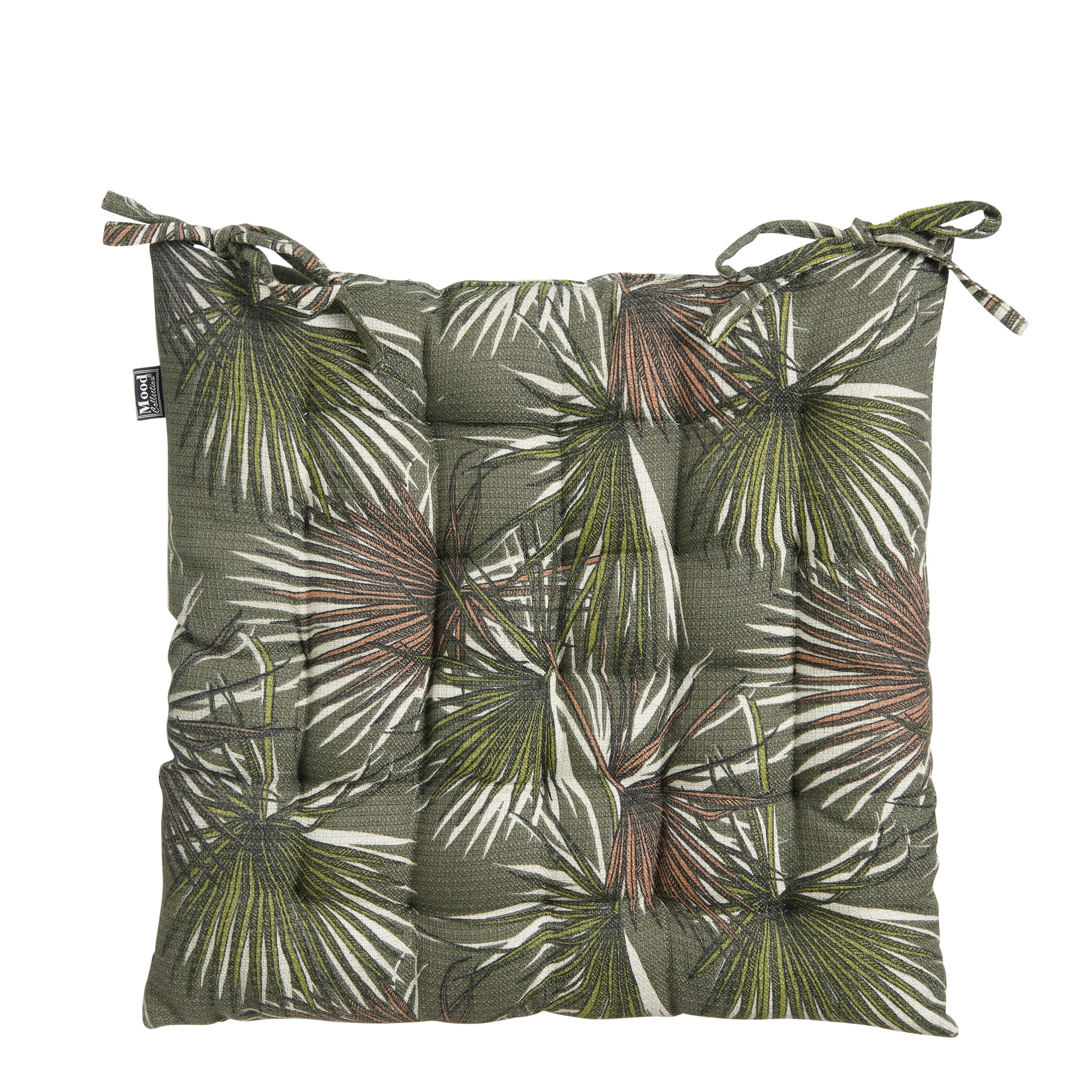 FLORA - Coussin de chaise d'exterieur vert foncé 45x45