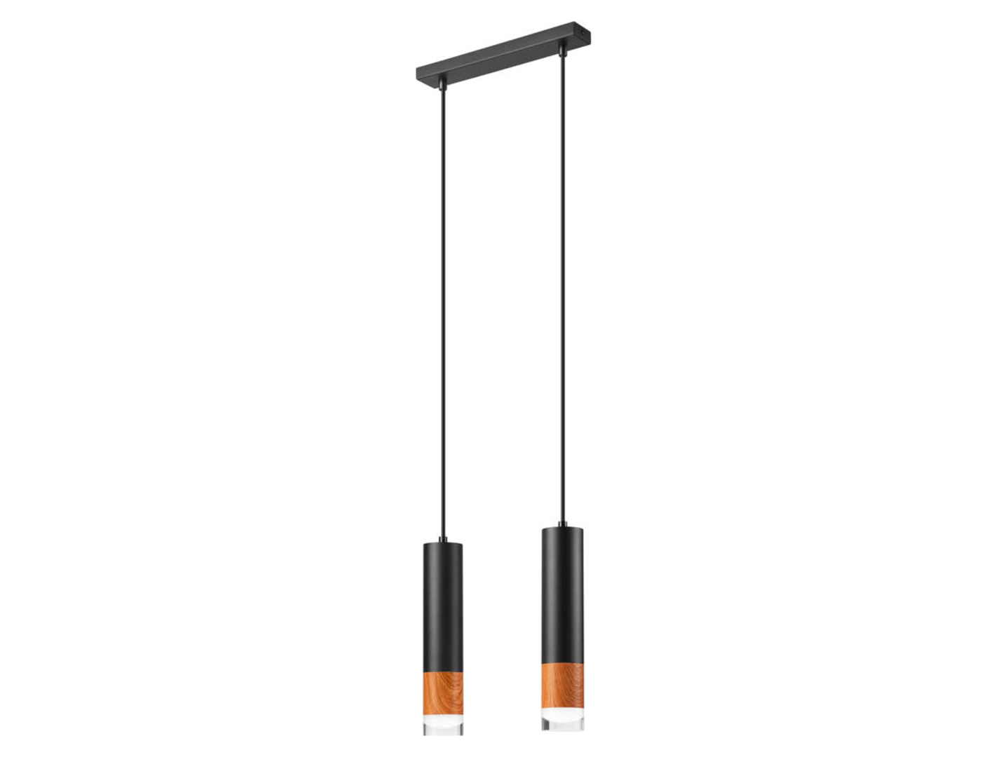 Lampa wiszącaAurelia 2-punktowa metalowa czarna