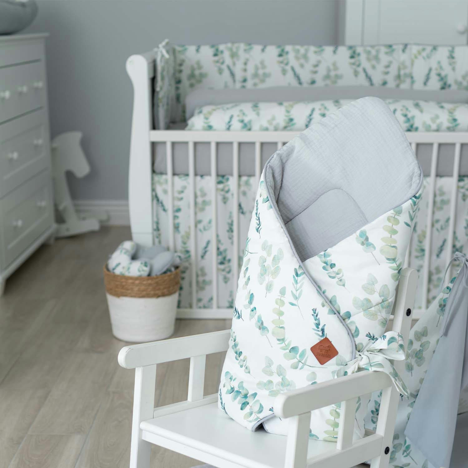 EUCALYPTUS - Gigoteuse d'emmaillotage molletonnée  100% coton et gaze de coton