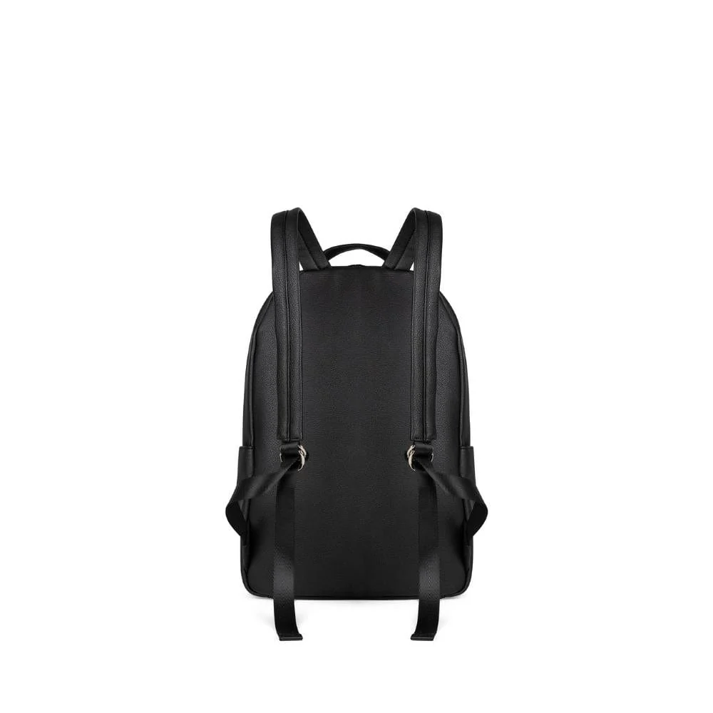The Charles - Black Vegan Leather Backpack