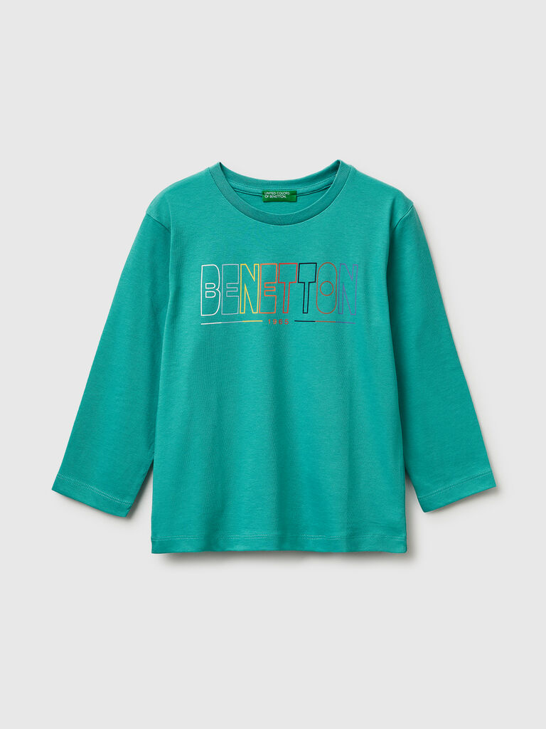 T-shirt in organic cotton with logo print