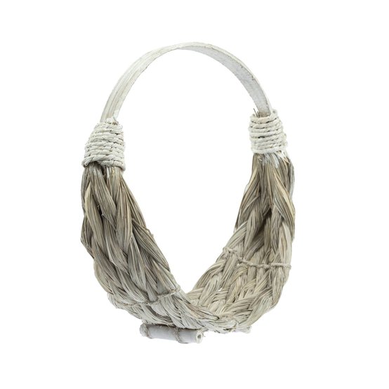 White Wash Grass Basket 26cm