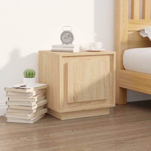 NNEVL Bedside Cabinets 2 pcs Sonoma Oak 44x35x45 cm Engineered Wood