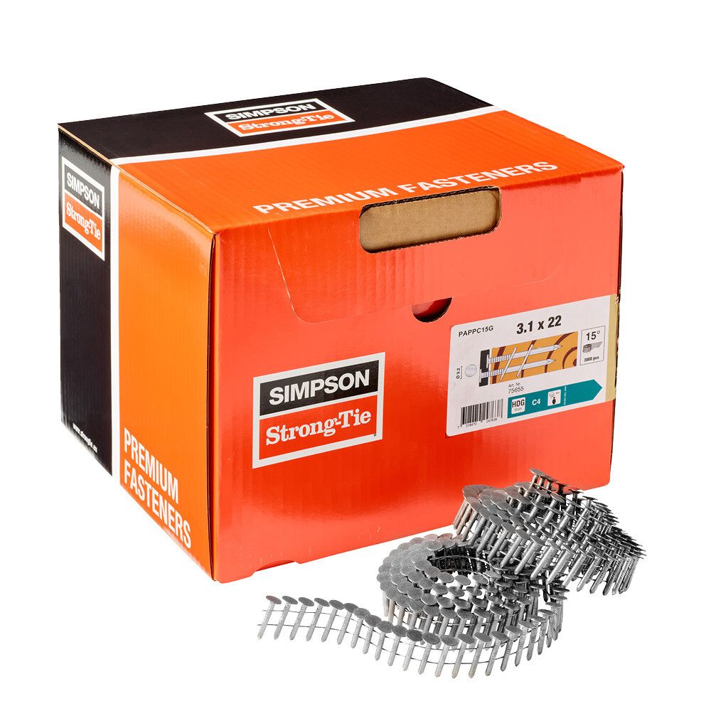 PAPPSPIKER SIMPSON STRONG-TIE BÅNDET 15° 3,1X19MM 3000STK