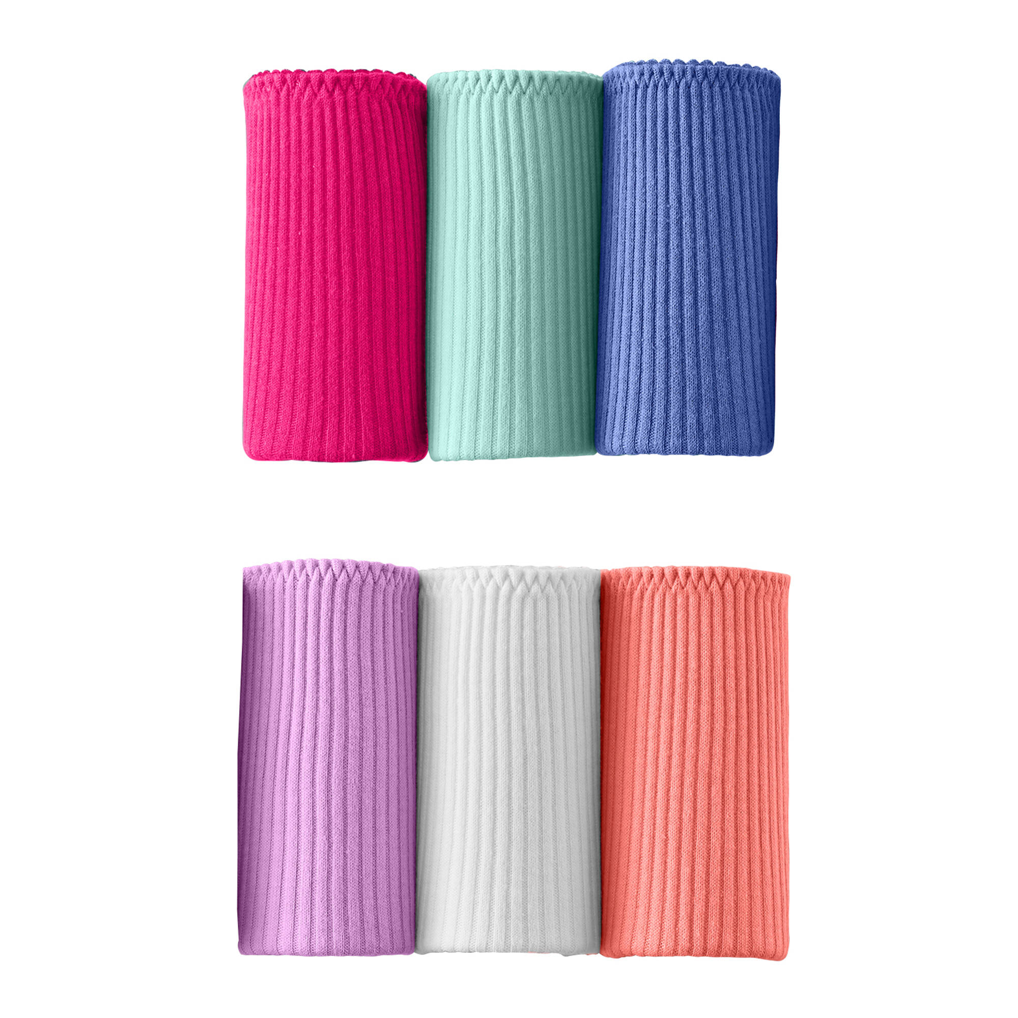 Culotte maxi c&ocirc;tes plates - lot de 6
