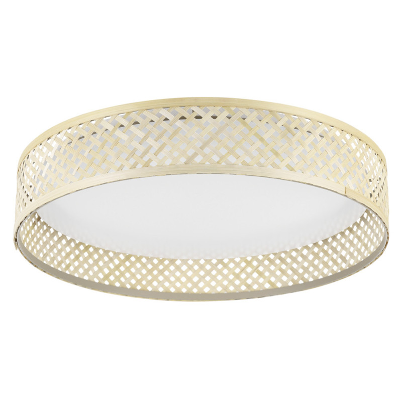Plafonnier LED Luppineria bambou blanc chaud 2400 lm 20 W EGLO