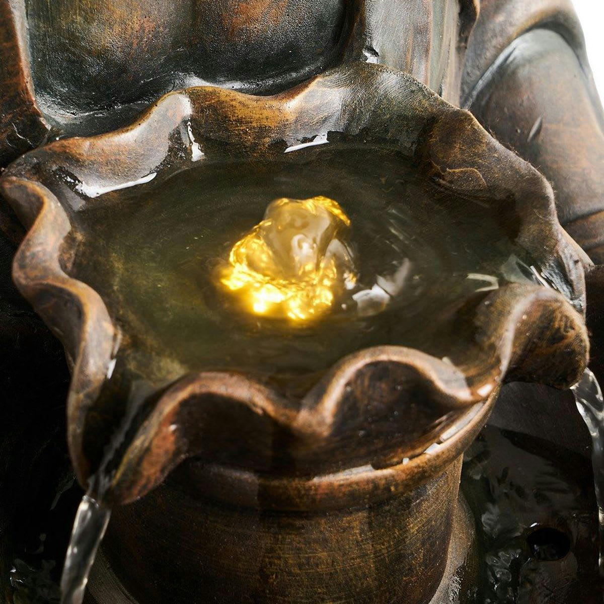 - Grande fontaine bouddha en polyrésine