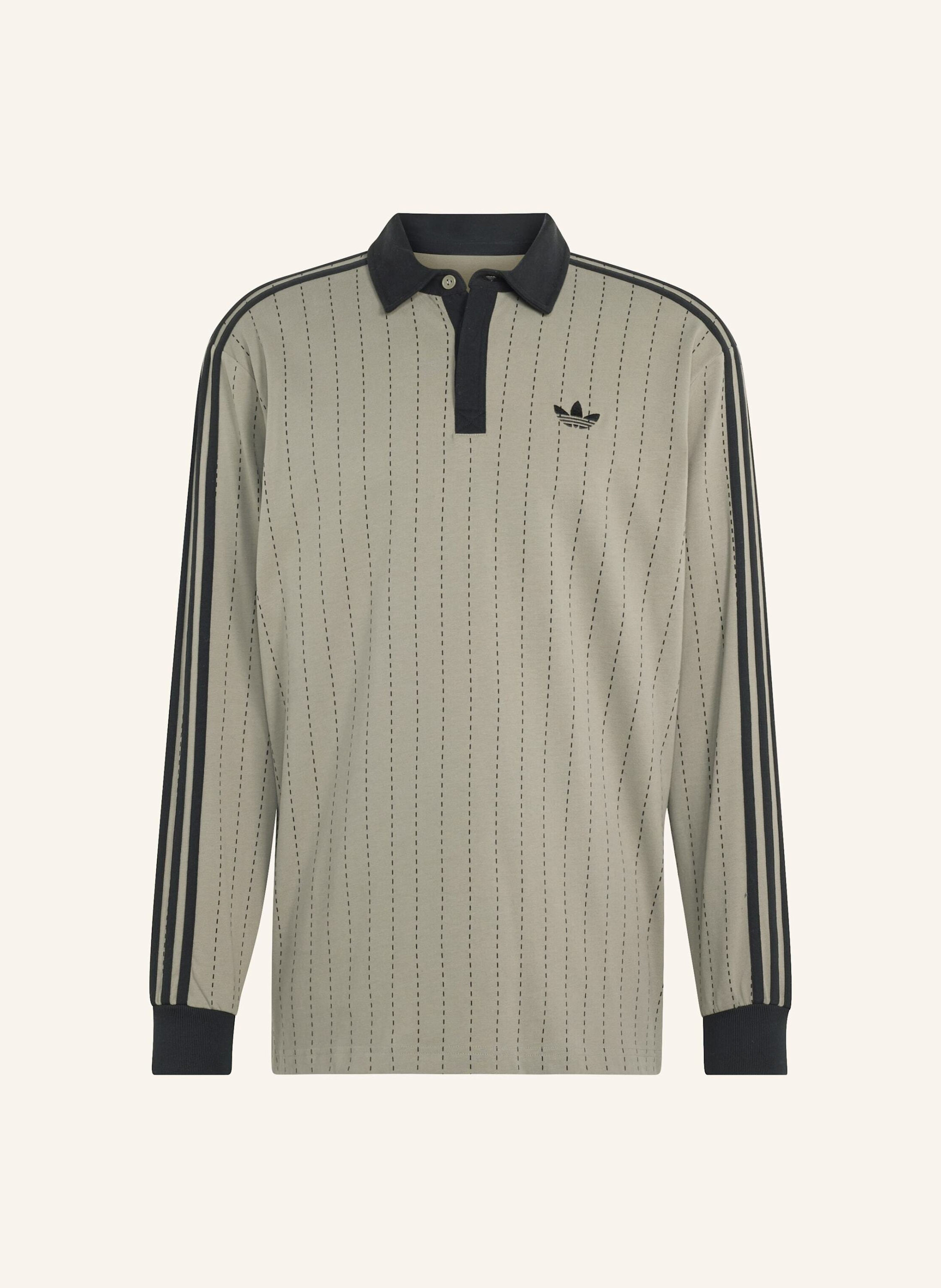 adidas Originals POLOSHIRT, NADELSTREIFEN, LANGÄRMELIG
