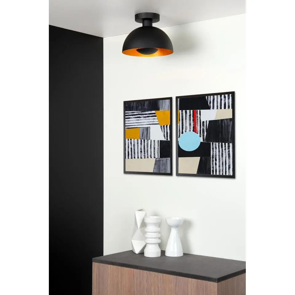 Lucide SIEMON Plafonni&egrave;re - Zwart