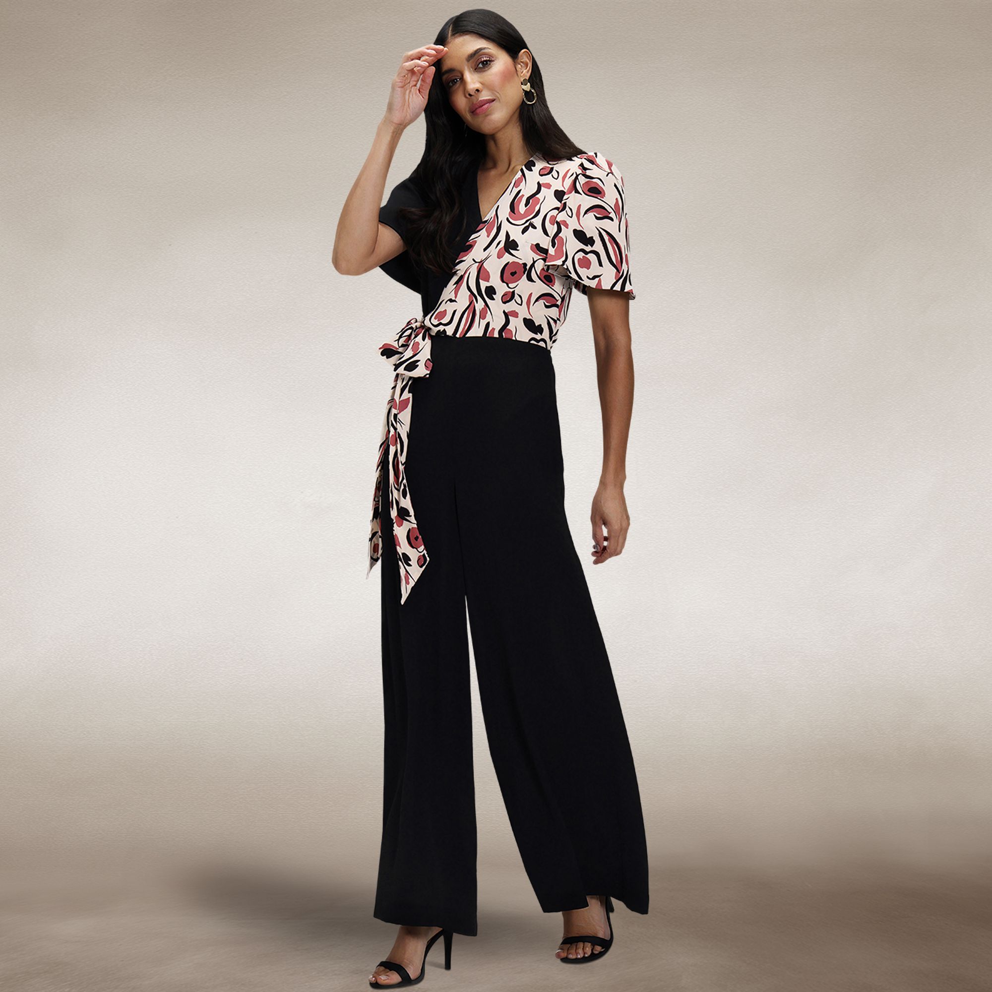 Hot Squash Overwrap Print Jumpsuit