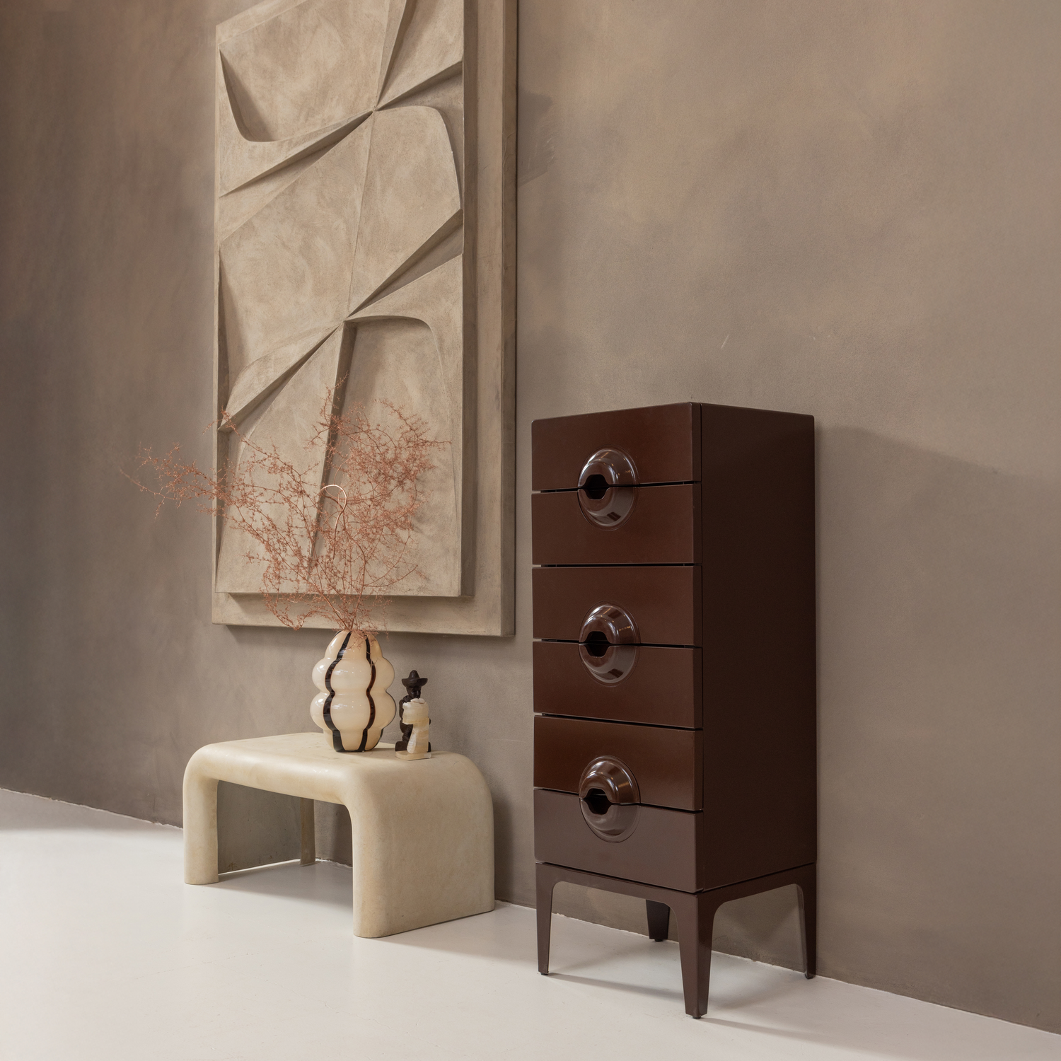 WOOOD Merge Ladekast 6 Lades - Hout - Bruin Rood - 120x44x45 cm