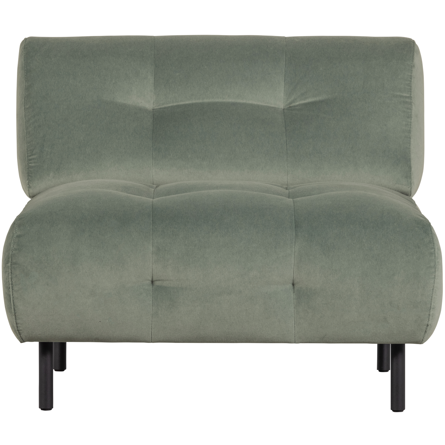 WOOOD fauteuil Lloyd - Velvet - Waterplant - 75x90x90