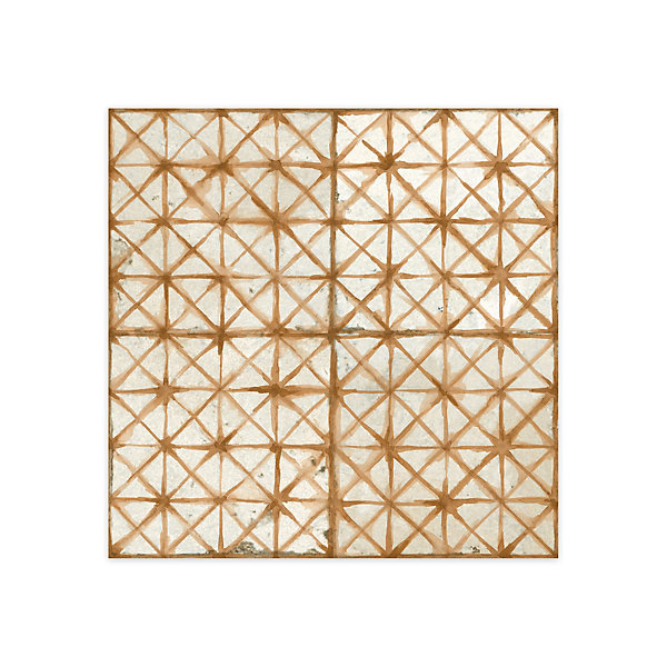 Carrelage Vintage effet Carreau ciment Orange 45x45x0,95 cm Byblos - Sol et mur intérieur (vendu par carton de 1 m²) - RO'MA CARRE
