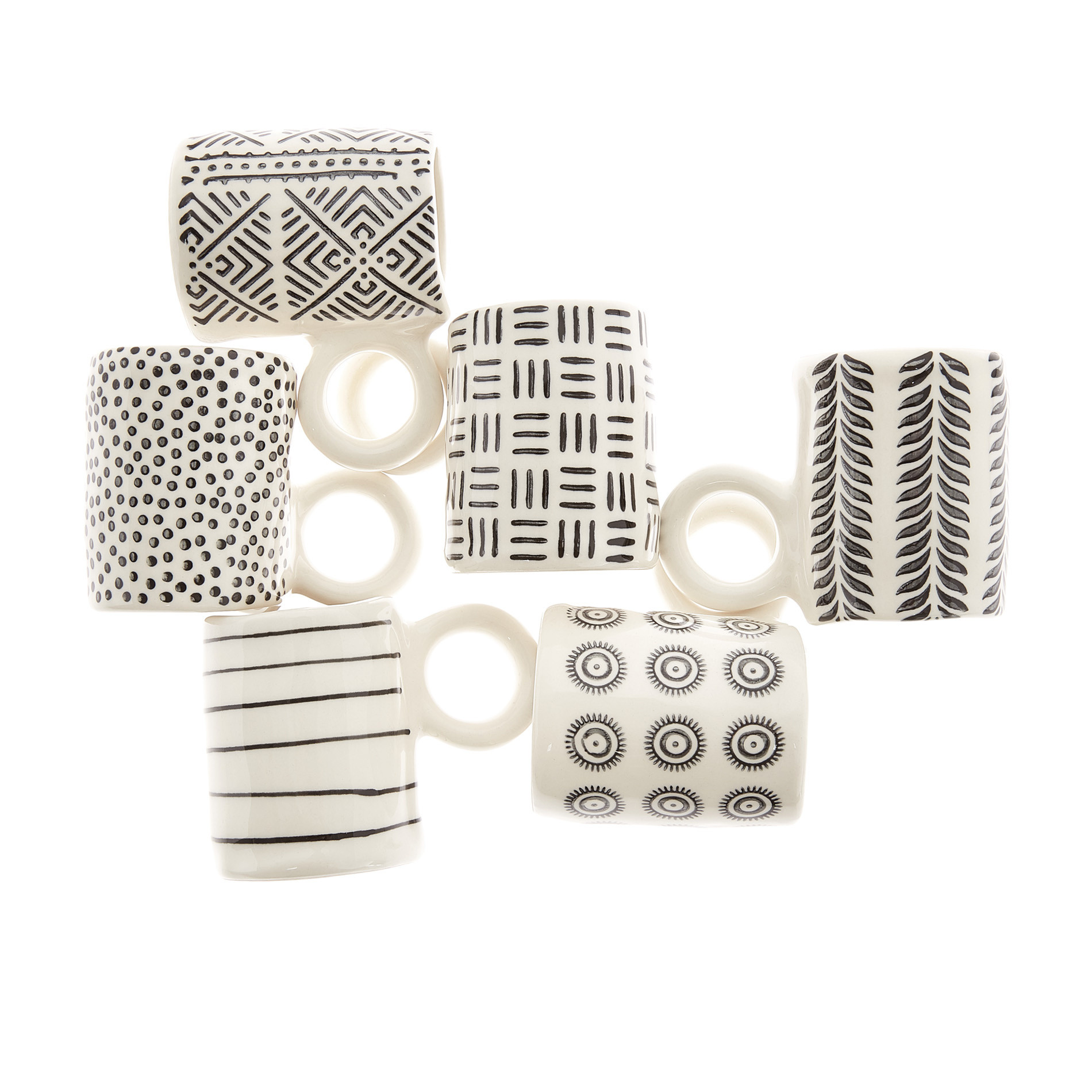 Tazzina caff&egrave; ceramica decorata