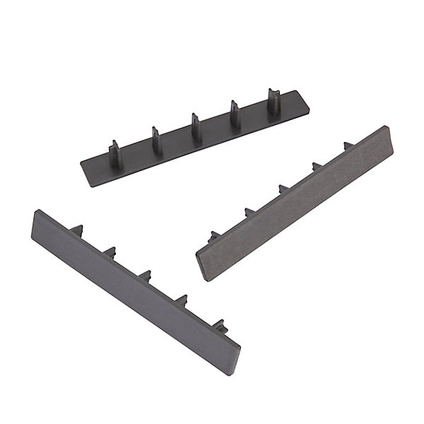Embouts de finition lame de terrasse Neva anthracite (x 10)