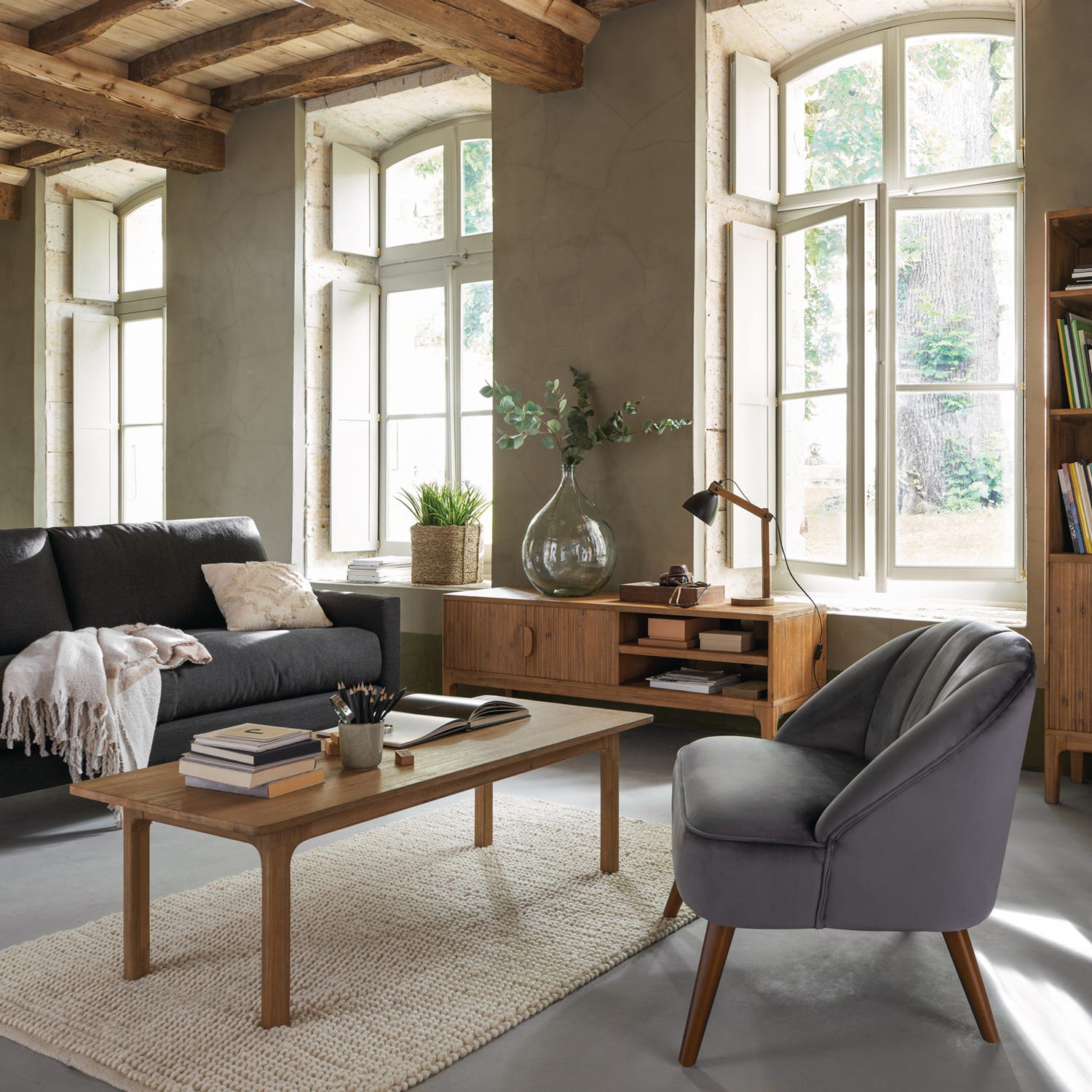 Tavolino in legno 120x60x40 cm Sabor