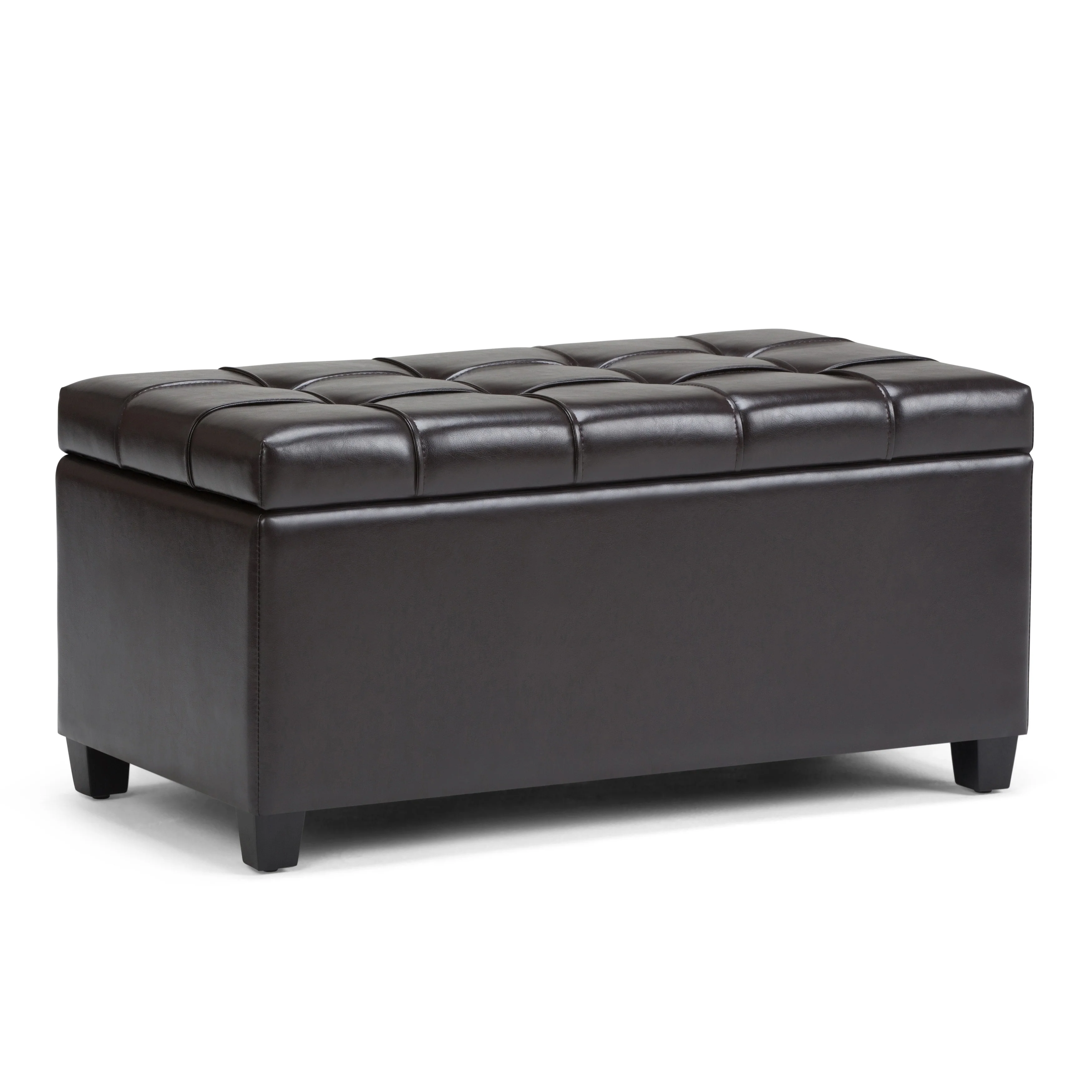 WYNDENHALL Marlowe 34 inch Wide Transitional Rectangle Storage Ottoman