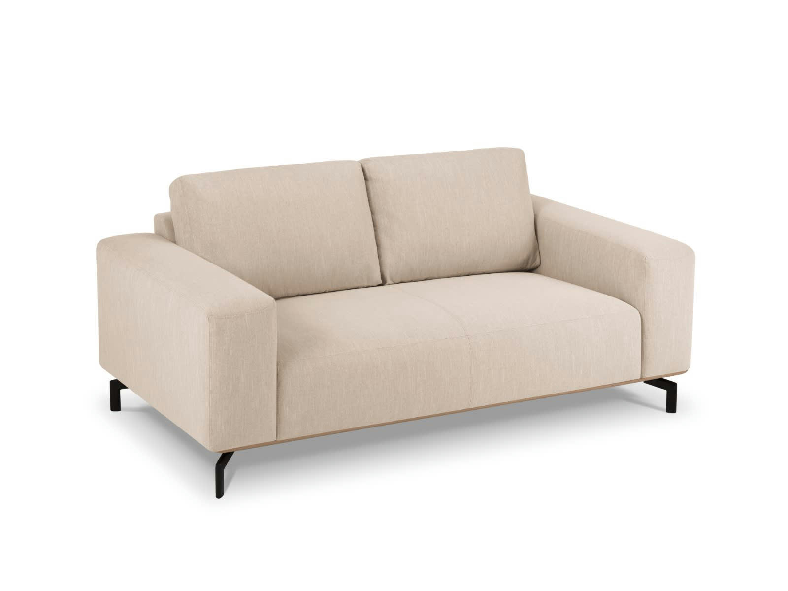 MARC - Canapé 2 places en Tissu Structurel Beige