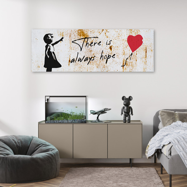 Feeby Obraz na płótnie, Banksy Dziewczynka z balonikiem 90x30