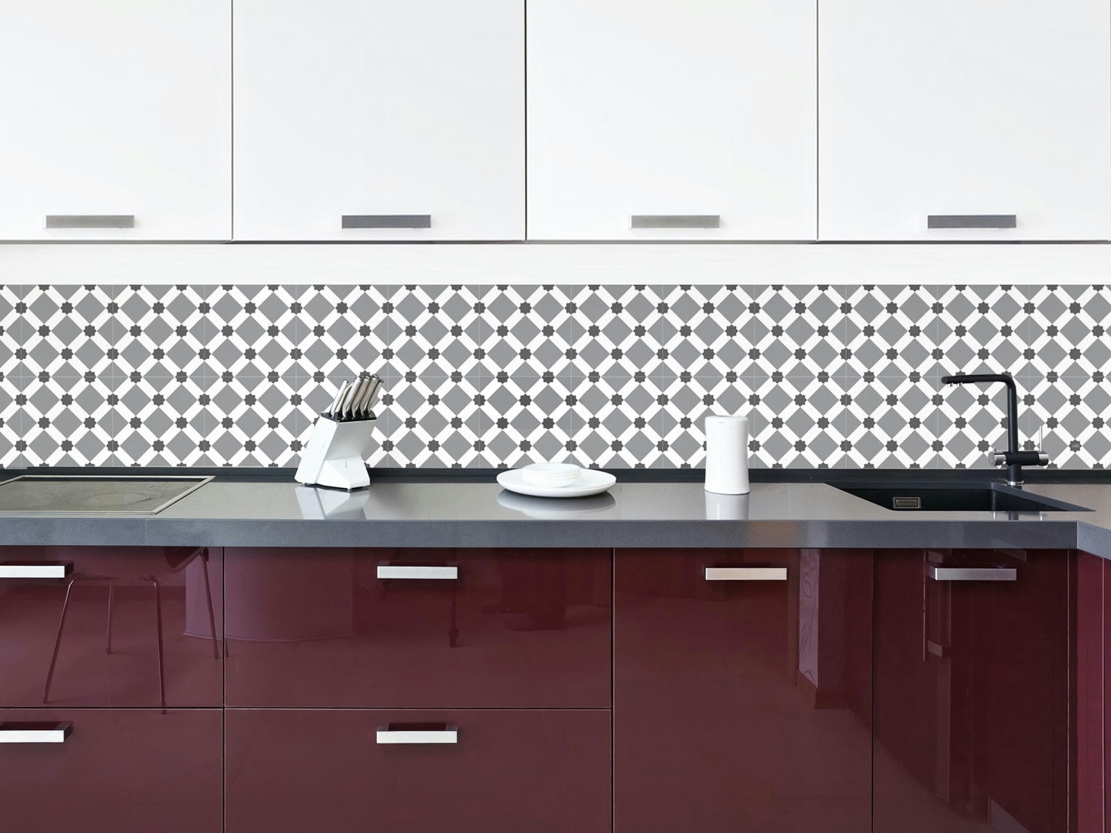 - Crédence adhésive Cordoba gris moyen 40cmx2m