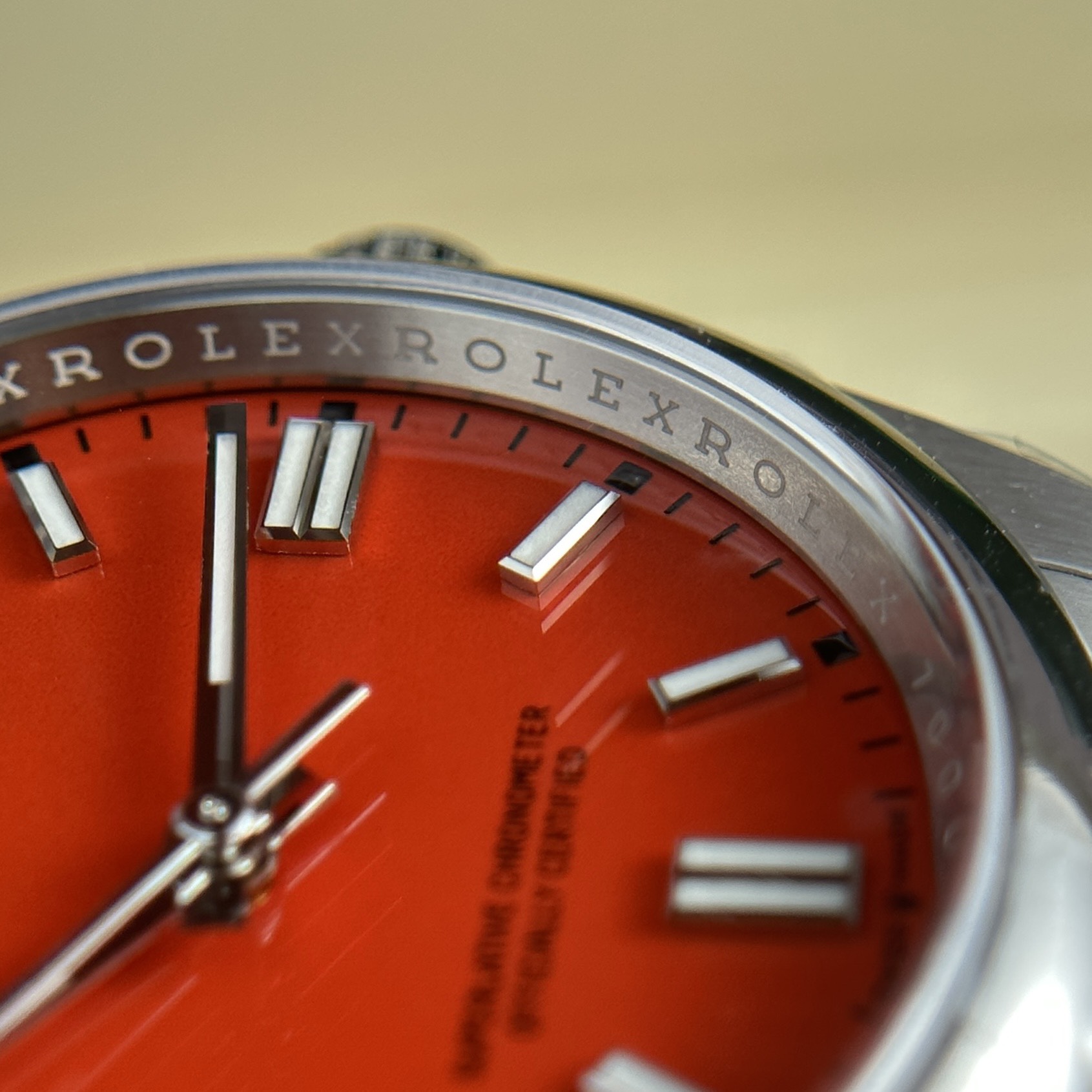 Rolex Oyster Perpetual 126000 904L Steel Red Dial 36mm Oyster Super Clone