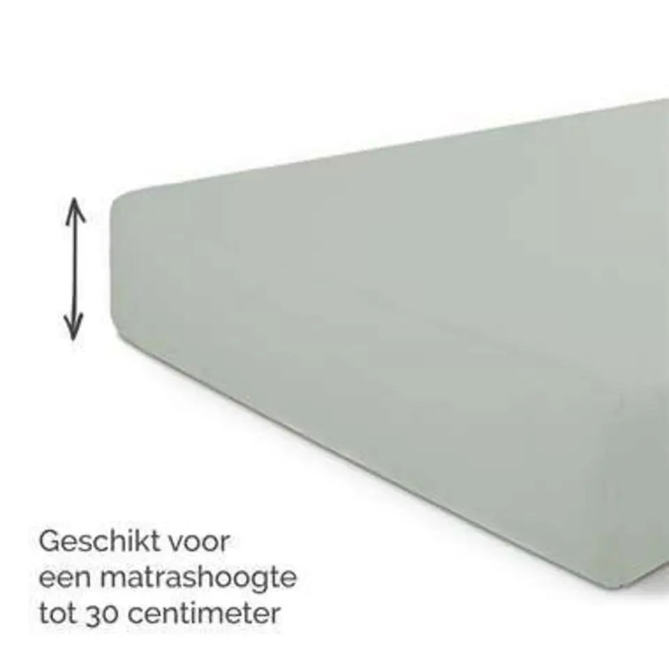 Byrklund - Hoeslaken Jersey - 180x200 cm - Grijsgroen