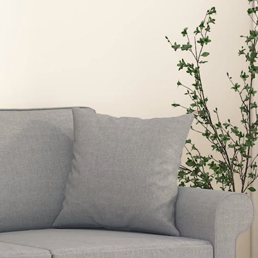 NNEVL Throw Pillows 2 pcs Light Grey 40x40 cm Fabric