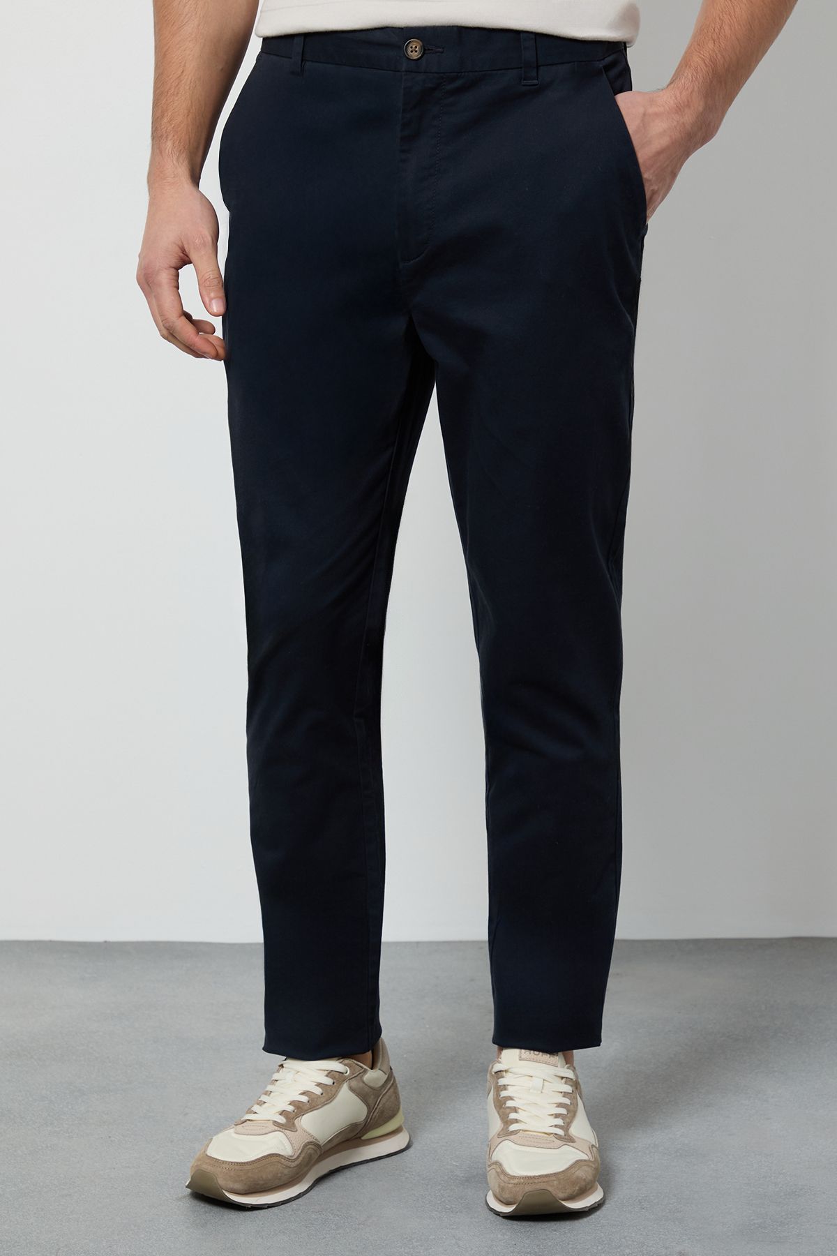 Burton Navy Skinny Fit Chino Trousers