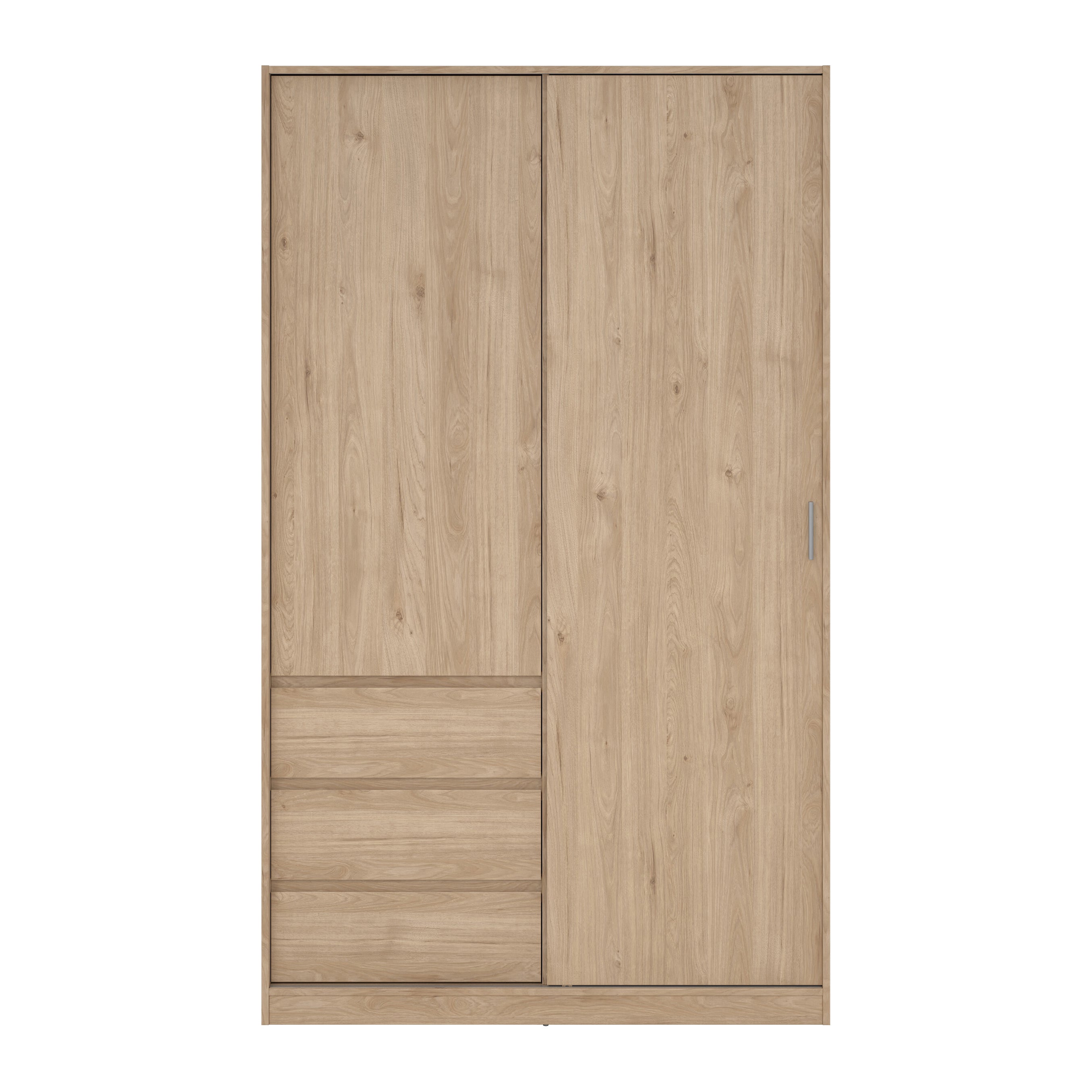 by fonQ basic Slide Kledingkast - B 118,5 cm - Eiken