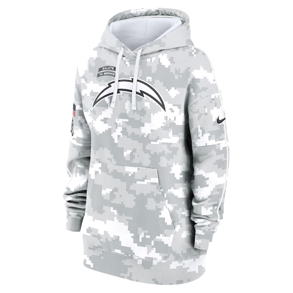 Los Angeles Chargers Nike Women's 2024 Salute To Service Club Fleece Pullover Hoodie - Arctic Camo