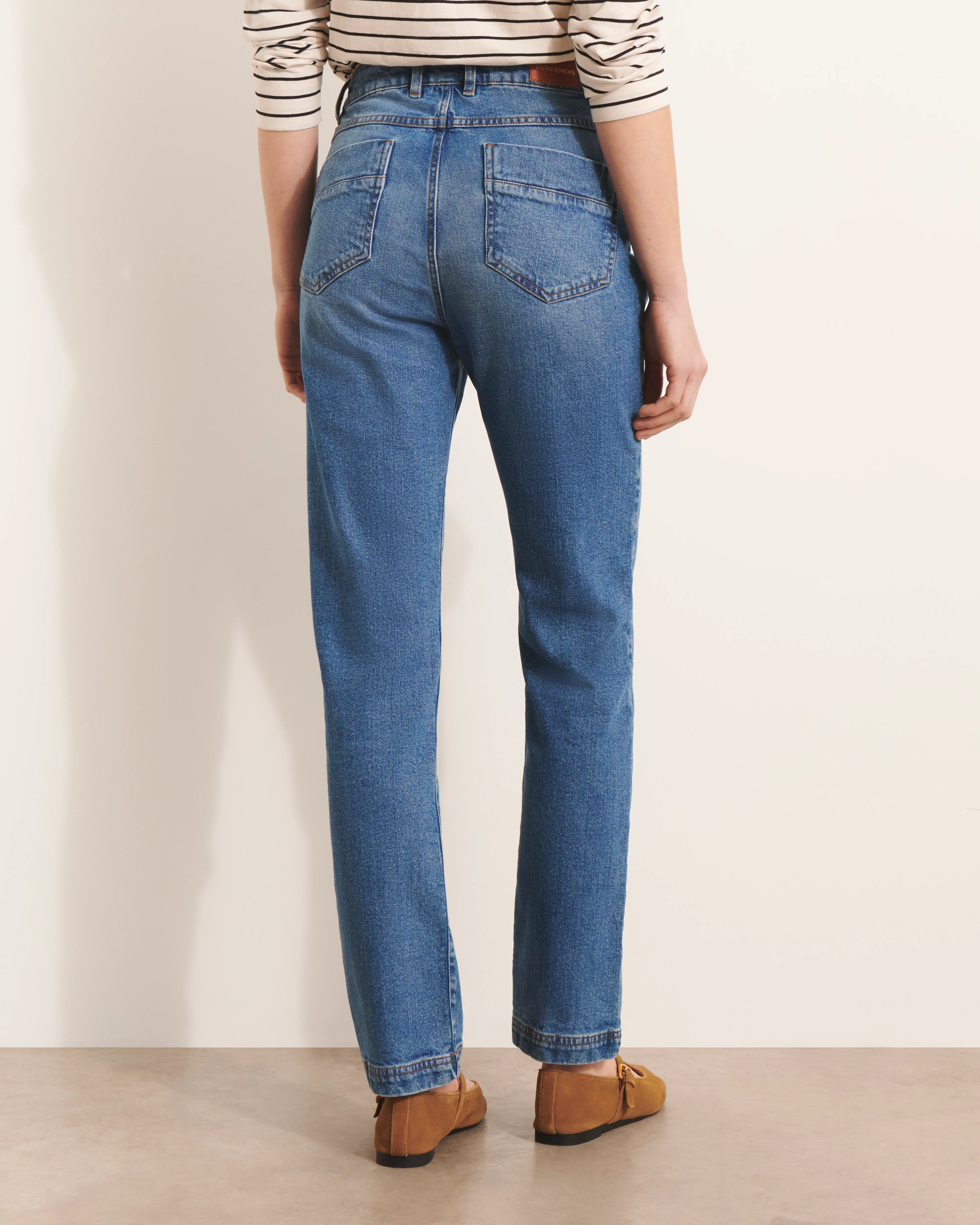Jeans droit délavé bleu PANJEAN13-BIS/13140/301