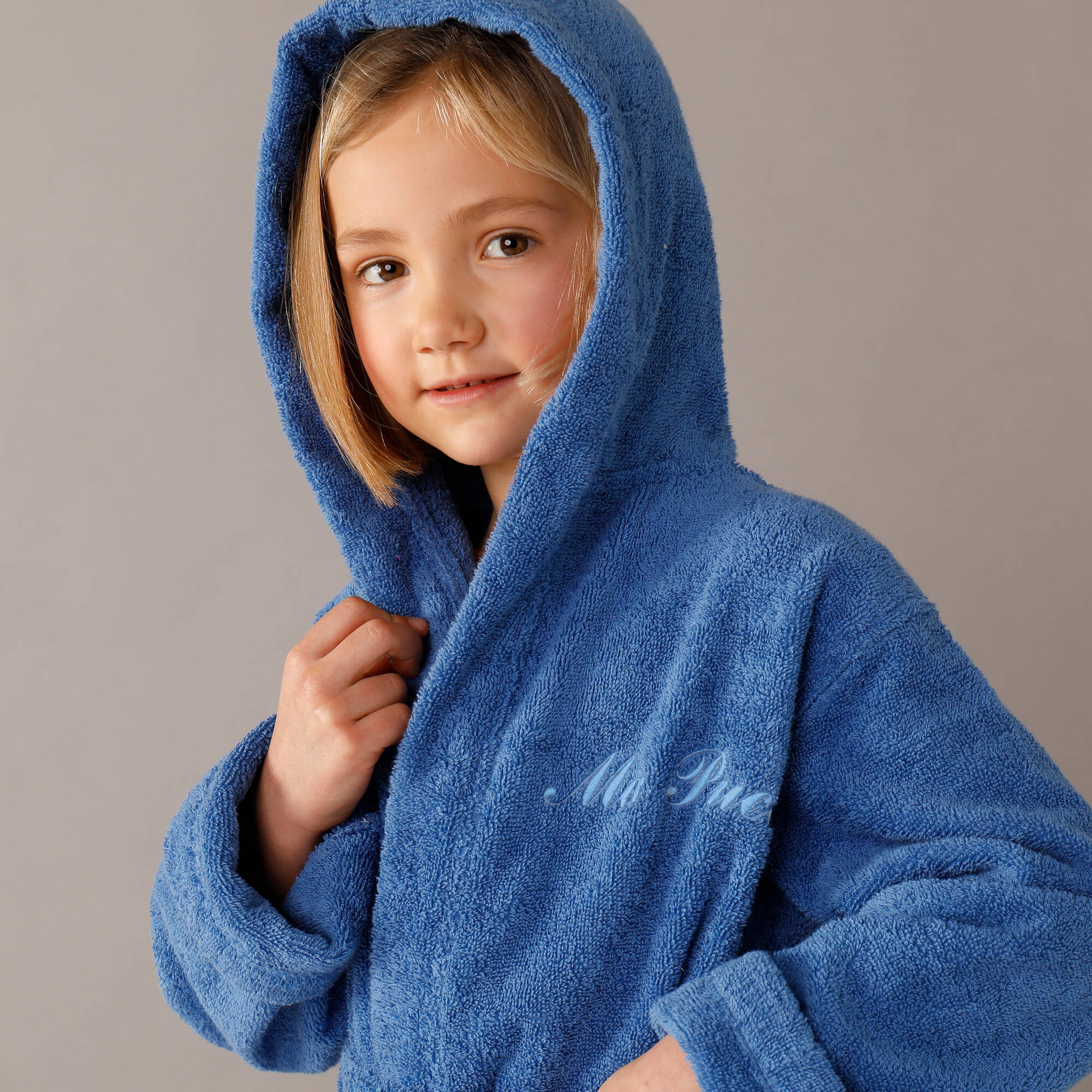 Peignoir enfant éponge à capuche personnalisable