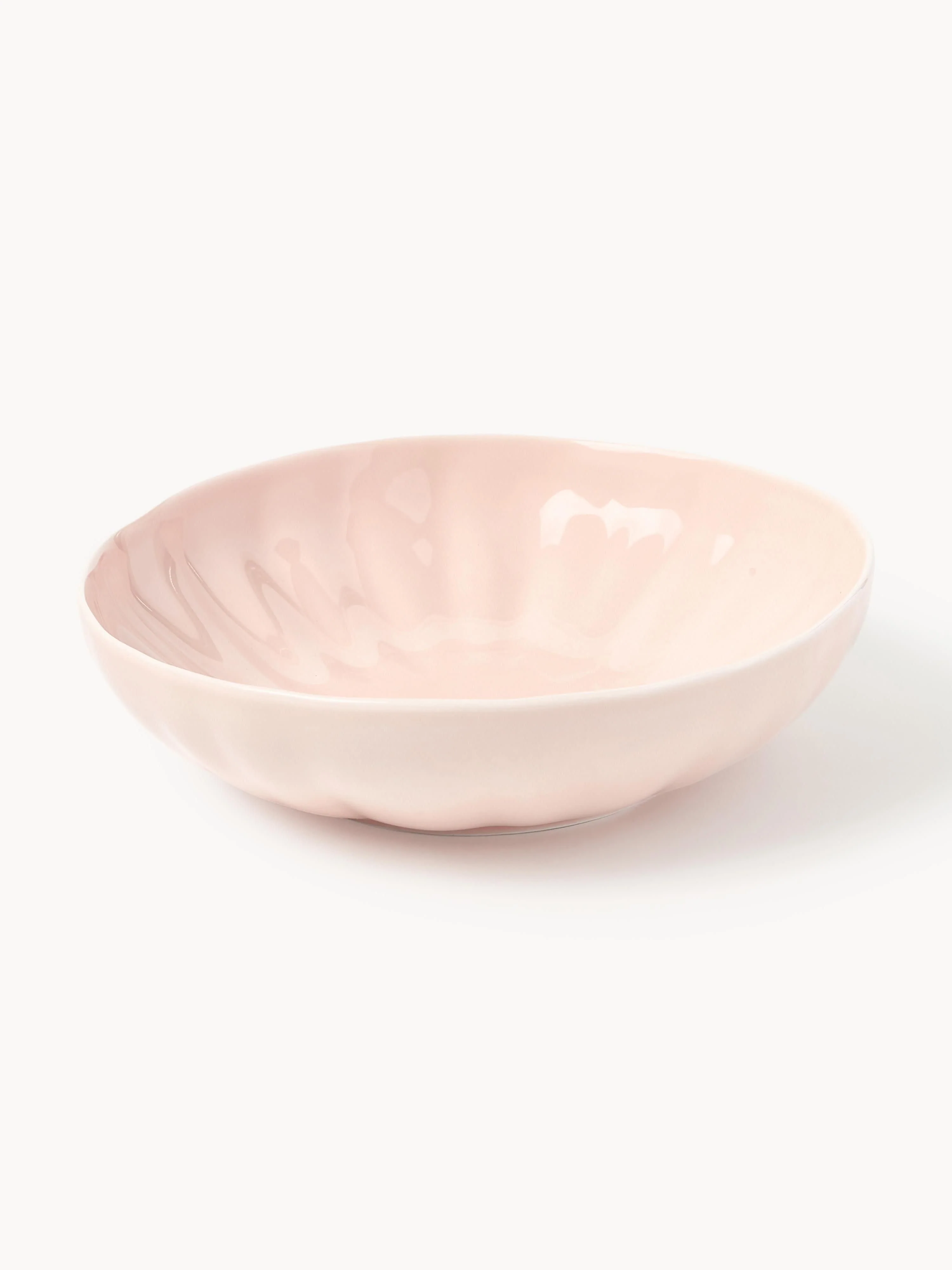 Porzellan-Suppenteller Sali mit Relief, 4er-Set