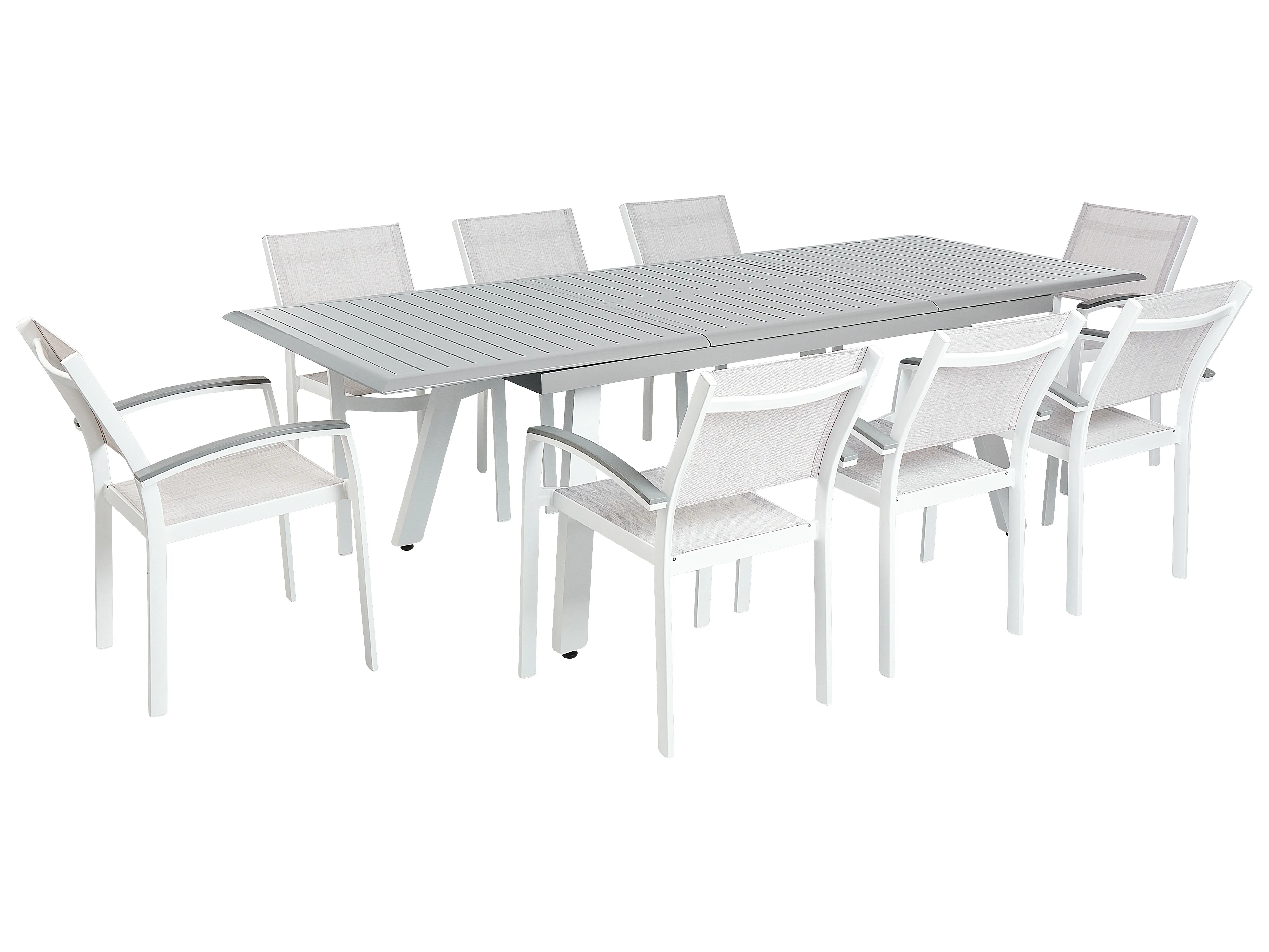 Garden Dining Set 6 Seater PERETA Metal Grey