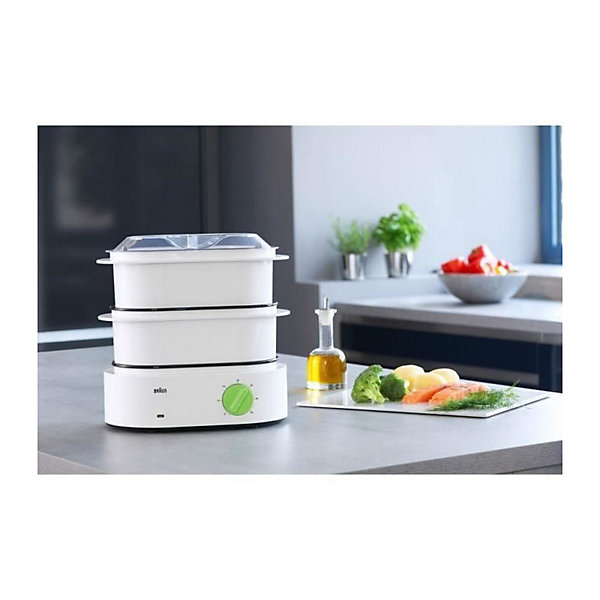 Braun - Cuiseur vapeur - 850 W - capacite 2 litres - minuterie arret automatique