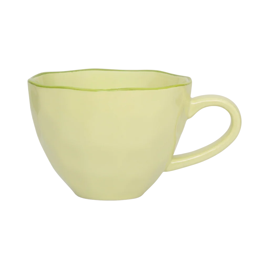 Urban Nature Culture Good Morning kopje Cappuccino/Tea sculpted - Pale Green - 11x8cm