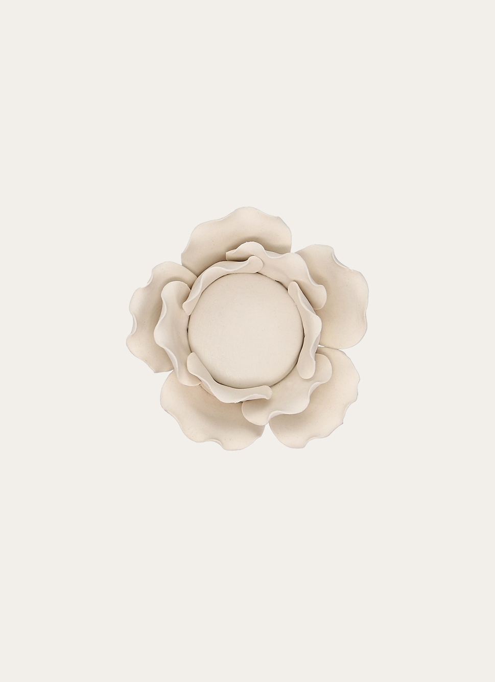 PHOTOPHORE FLEUR POUR BOUGIE BLANC MAT