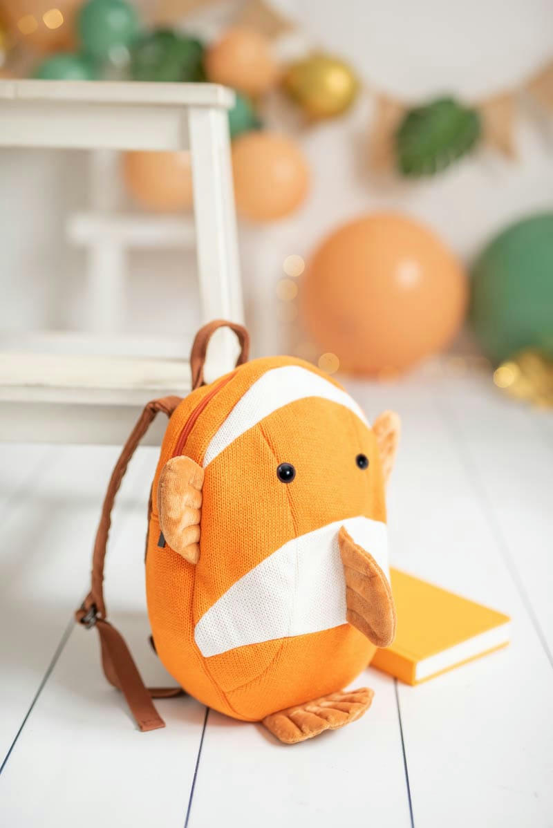 MOCHILAS - Sac à dos 100% coton poisson Nemo orange