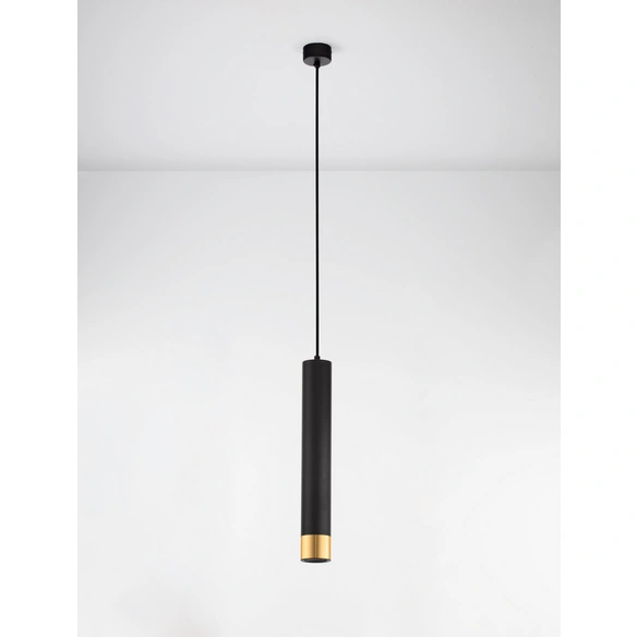 Pendelleuchte »Picto «, LED, 10 W, Höhe: 200 cm, schwarz/goldfarben