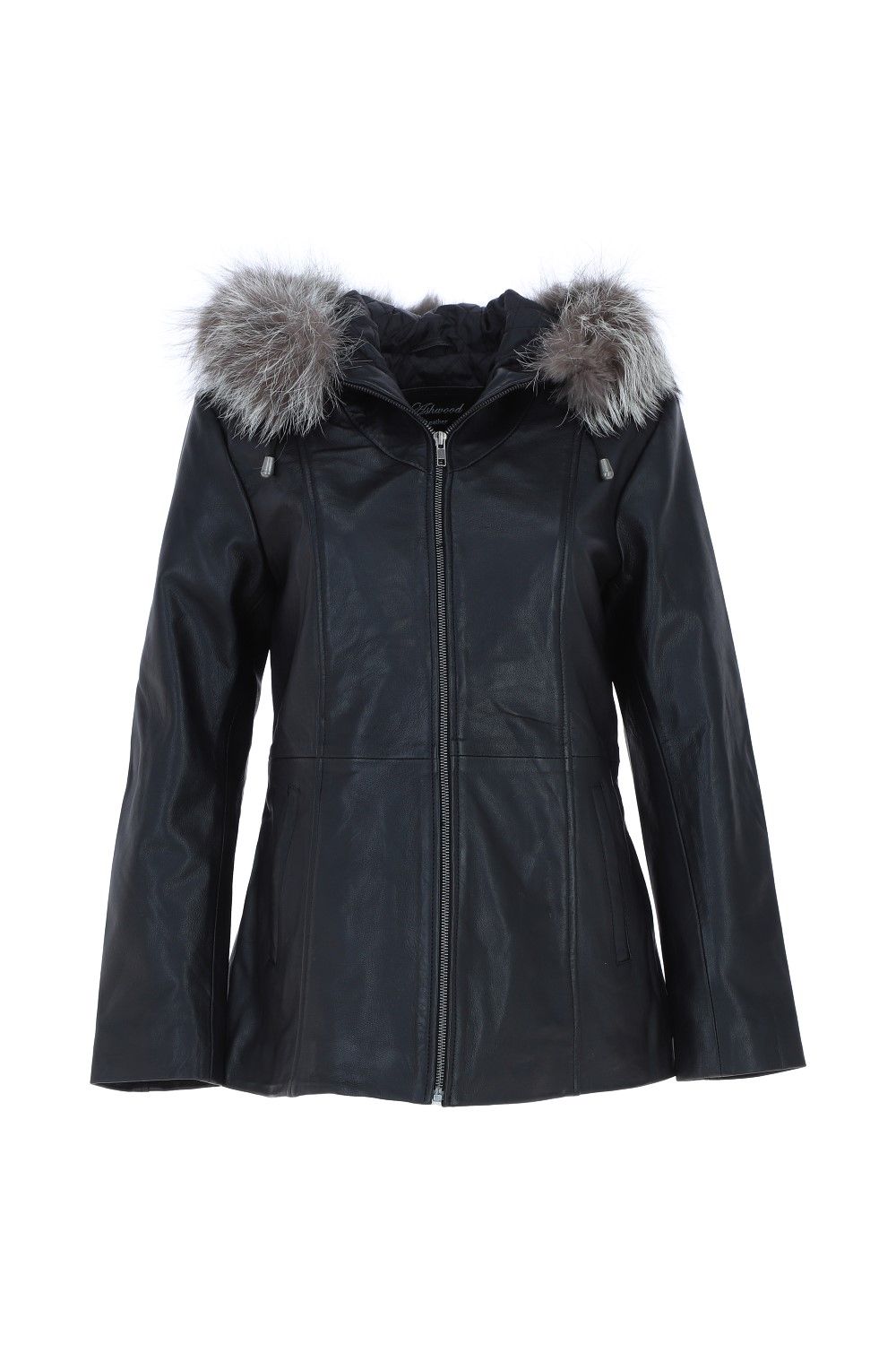 Ashwood Leather Real Leather Hooded Jacket with Fur