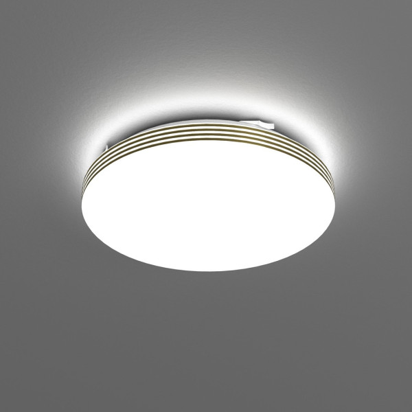 Plafon Beverokrągły biało-złoty LED 1x10W 26cm lm IP44 Milagro