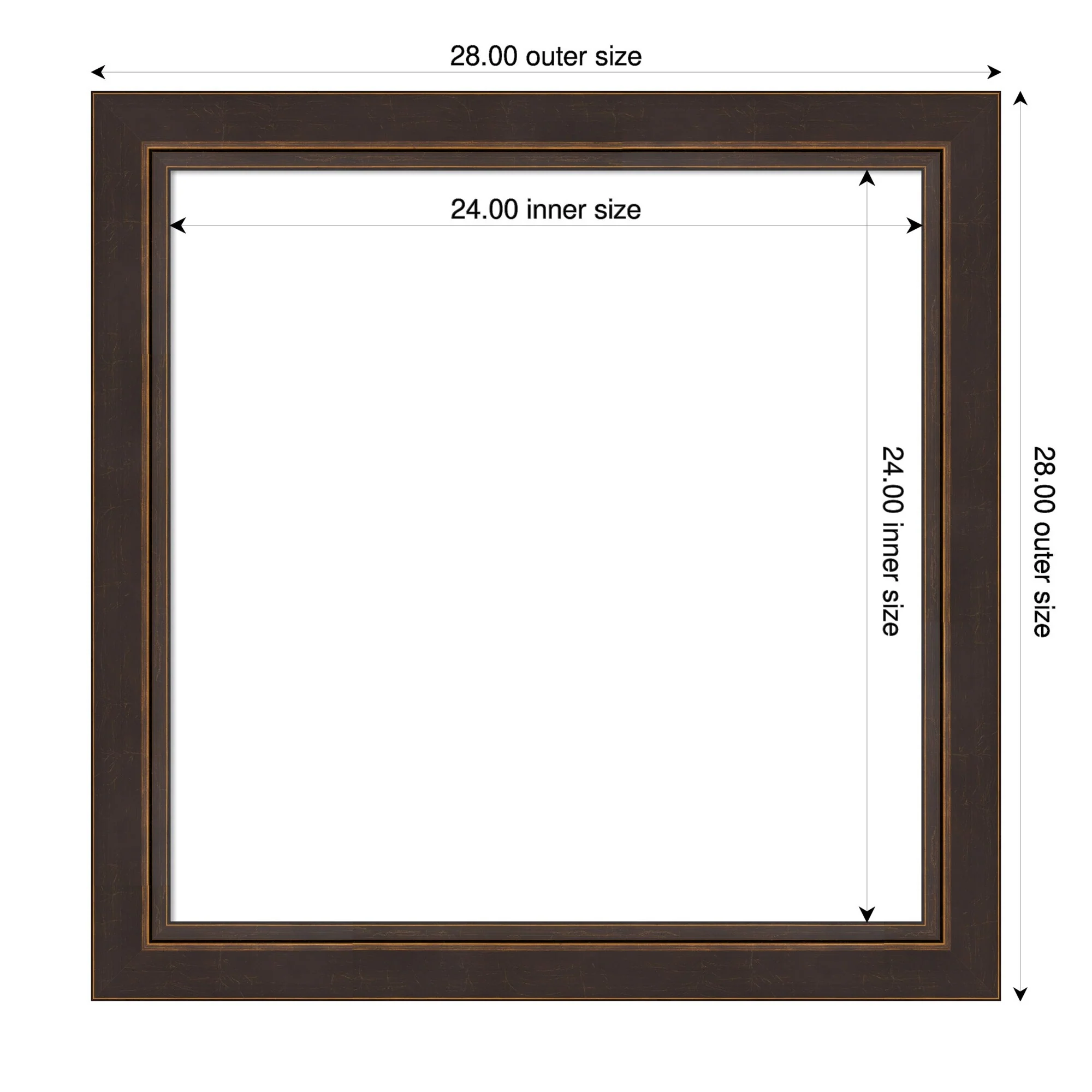 Amanti Art Lara Bronze Framed Dry Erase Magnetic Board