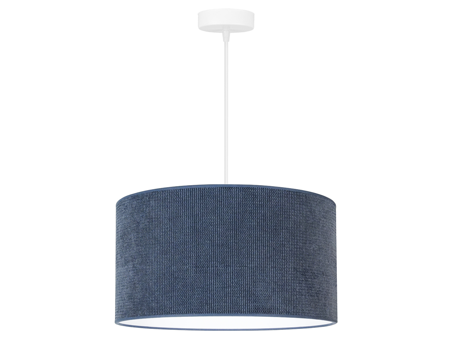 Lampa wisząca Corduroy tkaninowa granatowa