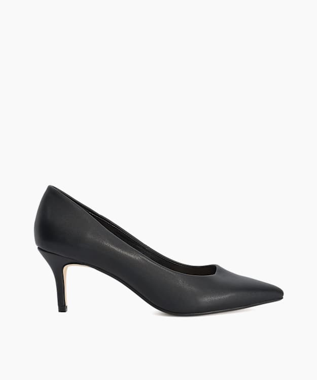 Braxxton Black - Pointed Toe Heeled Court Shoes