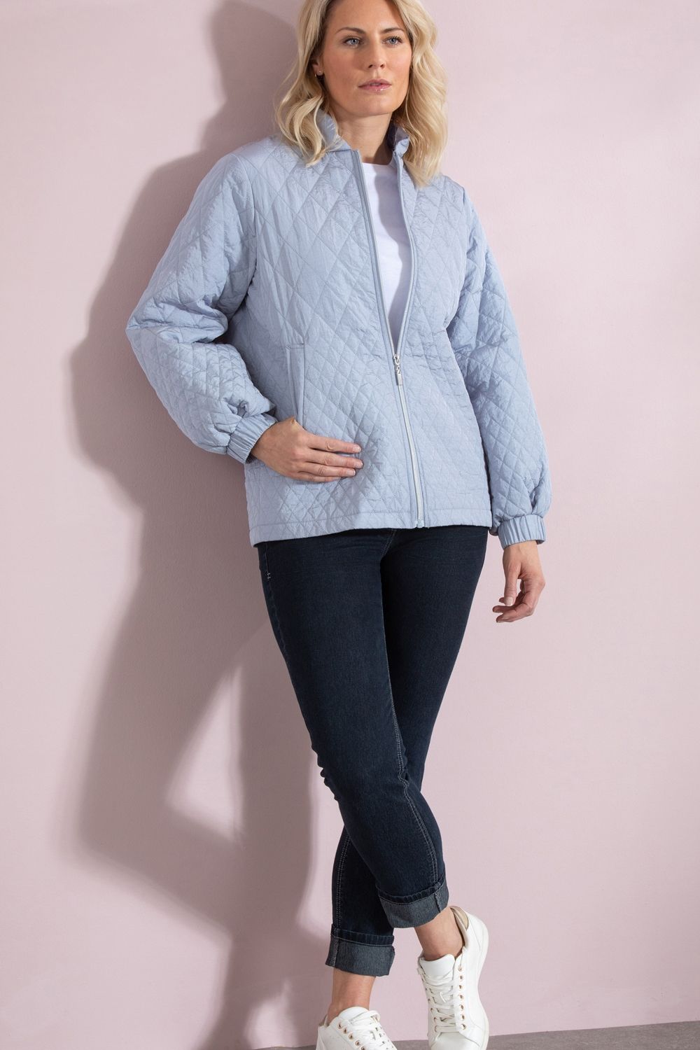 Klass. Diamond Quilted Zip Jacket