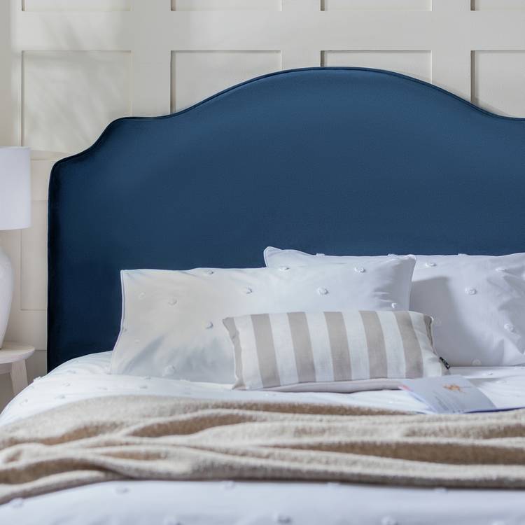 Habitat Sophia Velvet Kingsize Headboard - Blue