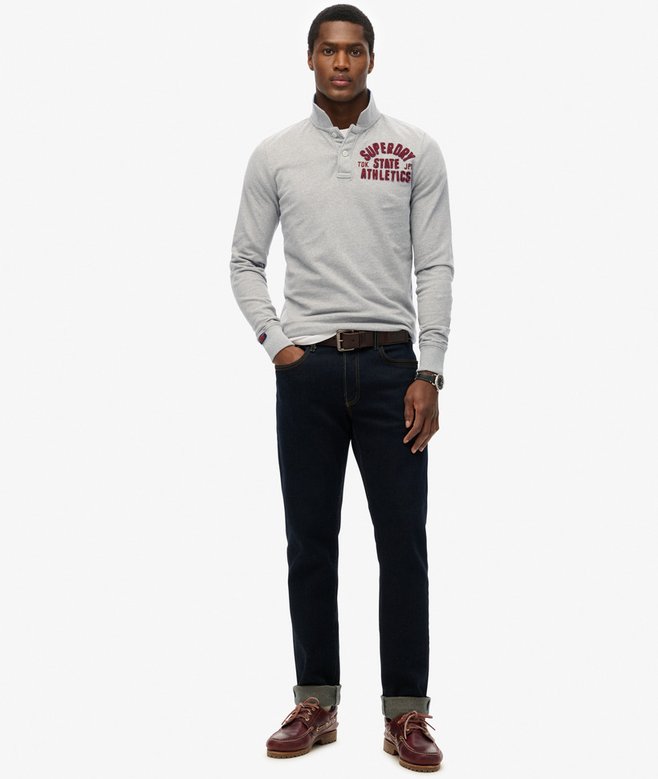 Vintage Athletic Long Sleeve Polo Shirt