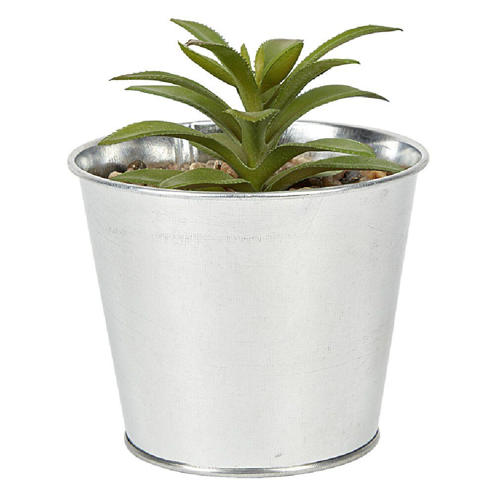 Plante grasse artificelle pot en zinc